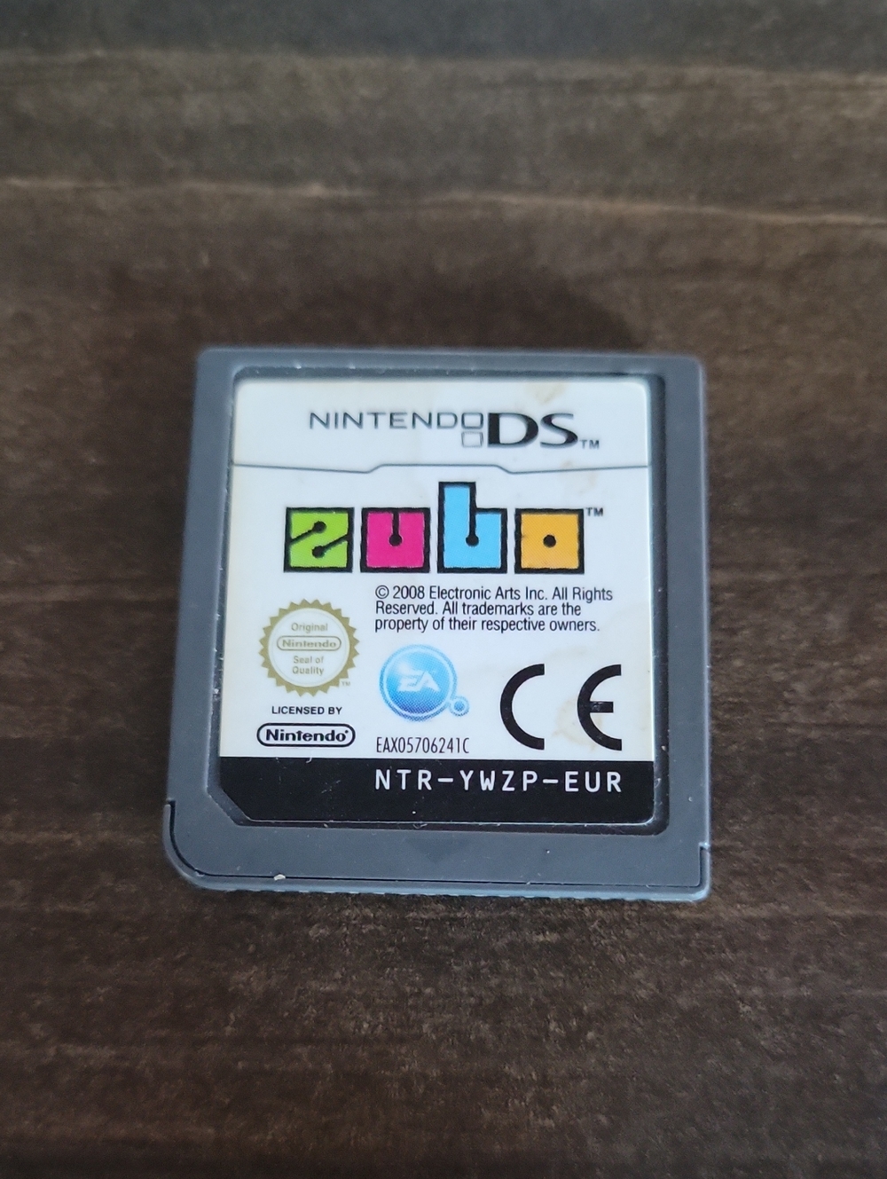 Nintendo DS Zubo Game Card - Gray with Multicolor Logo